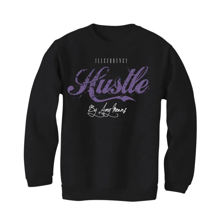 A Ma Maniere x Air Jordan 4 SP "Violet Ore" Black T-Shirt (Hustle By Any Means)