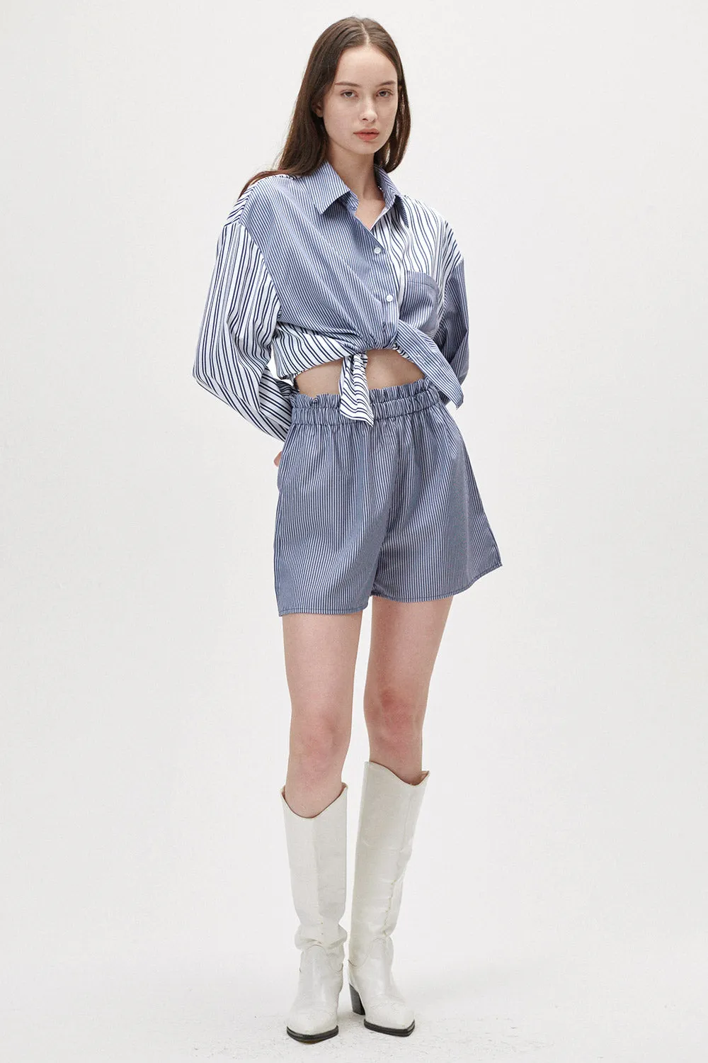 Alex Striped Shirt and Short Set