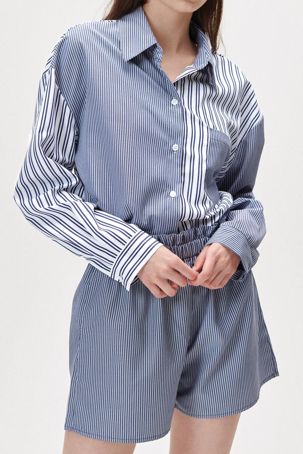 Alex Striped Shirt and Short Set