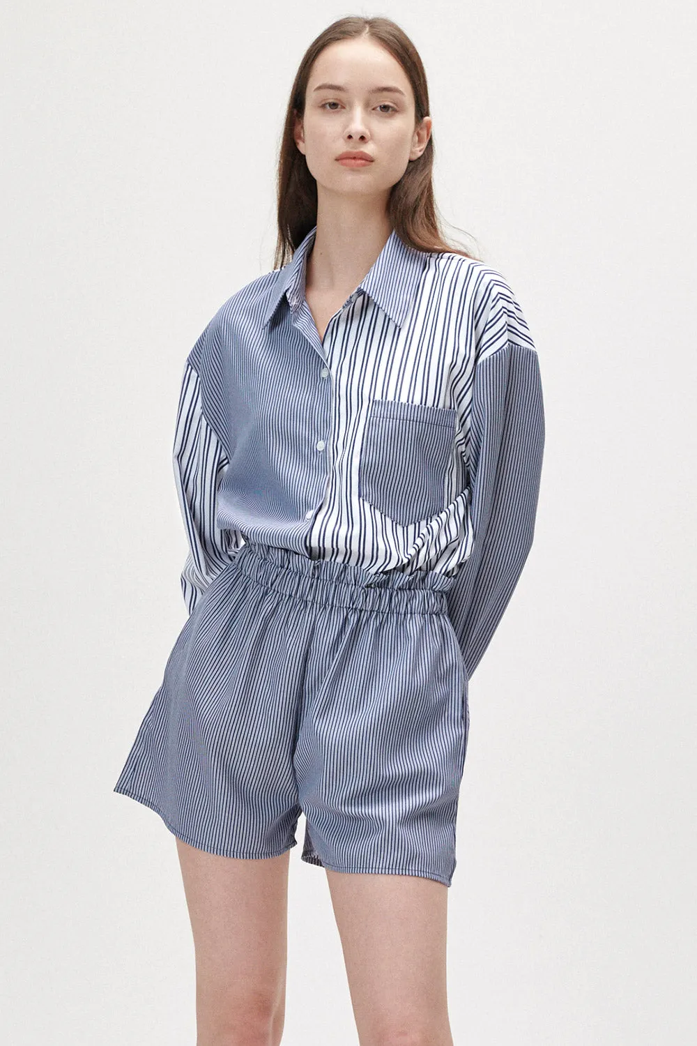 Alex Striped Shirt and Short Set