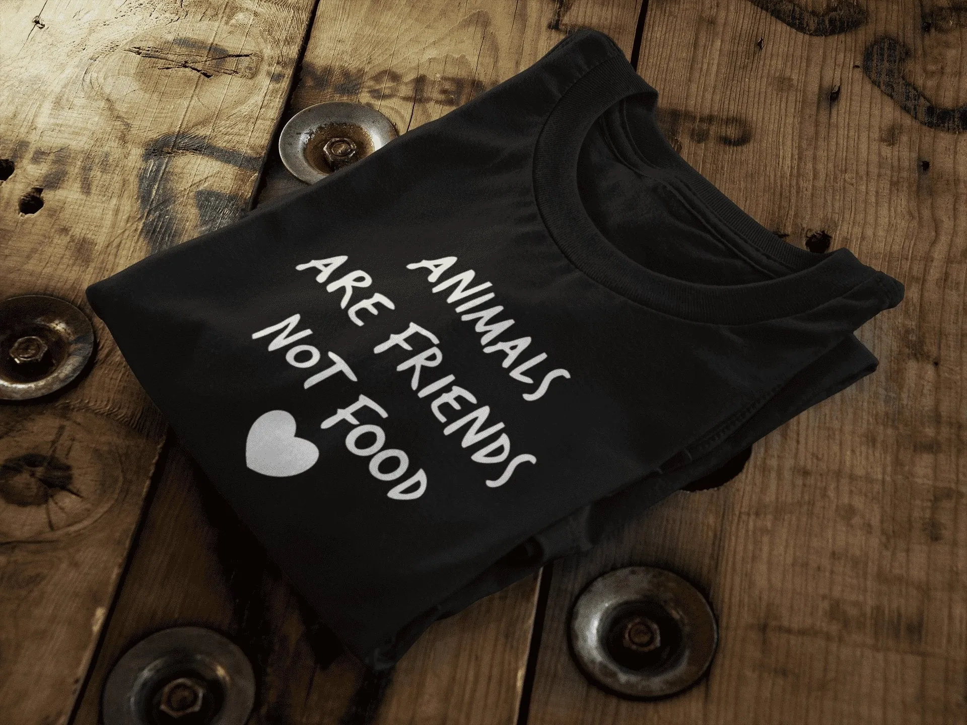 Animals Are Friends Not Food || Organic Cotton Unisex T-Shirt