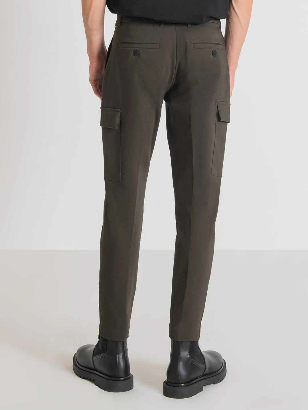 Antony Morato Men Olive Solid Skinny Fit Trouser