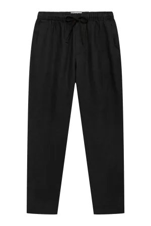 August Linen Trouser Black