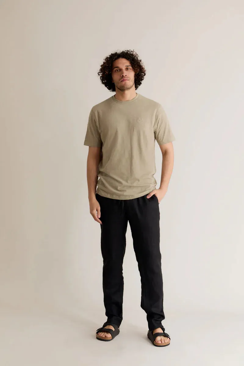 August Linen Trouser Black