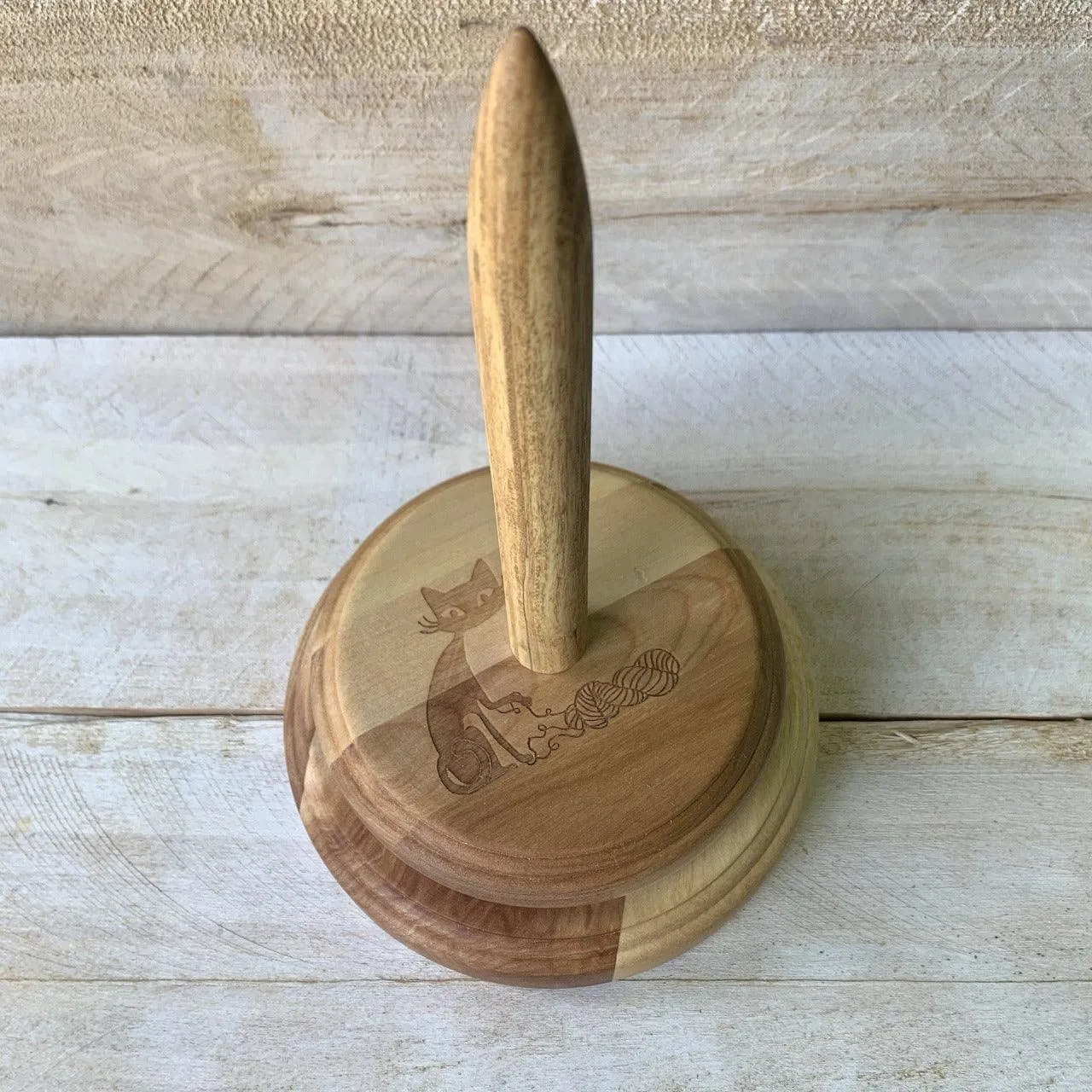 Biscotte's wooden yarn butler - Handmade Exclusively for Biscotte Yarns