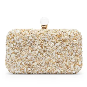 Bliss Handbag in Ivory Crystal