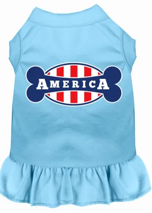 Bonely In America Screen Print Dress Baby Blue Xl (16)