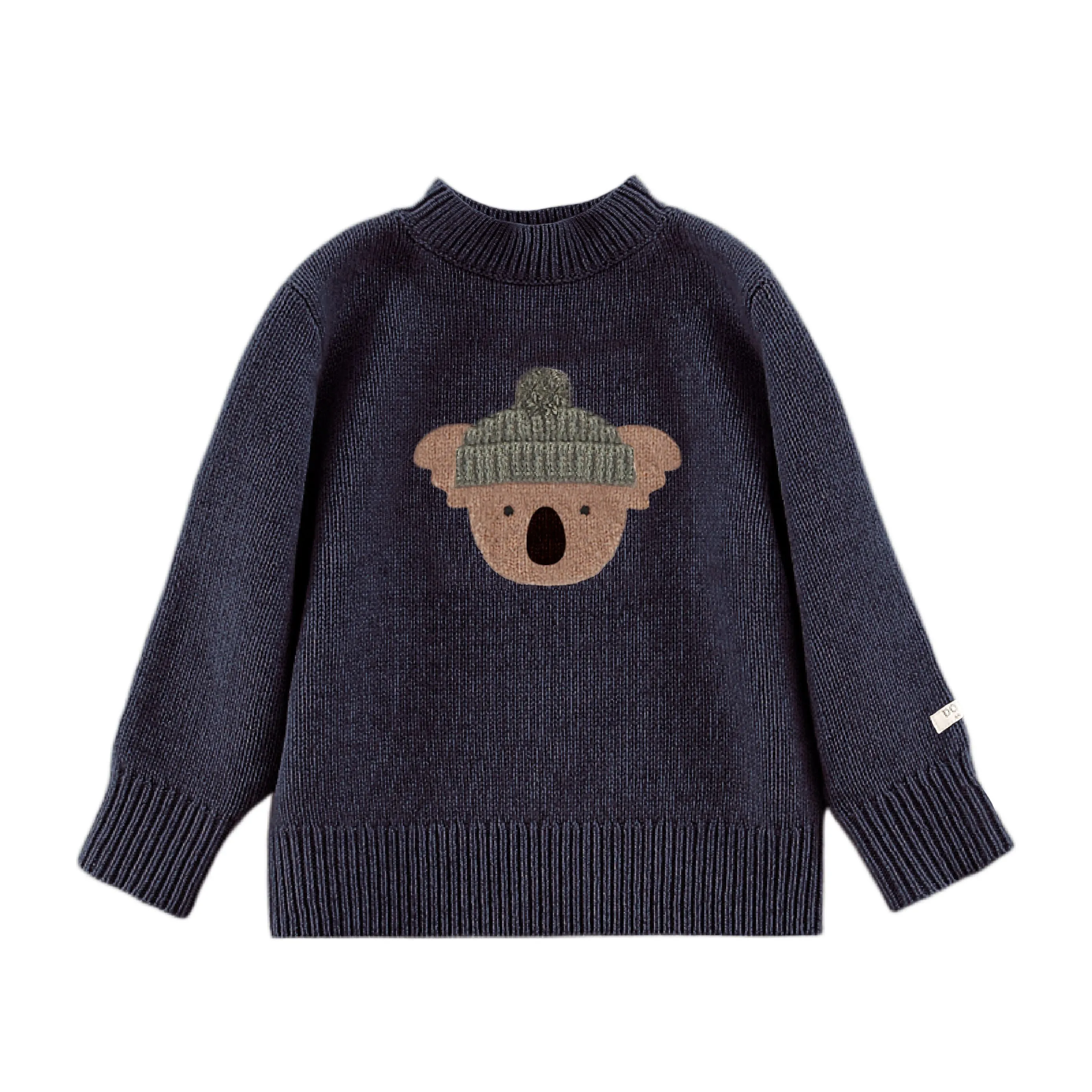 Boys Navy Koala Merino Wool Sweater