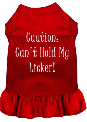 Can't Hold My Licker Screen Print Dress Red Xl (16)