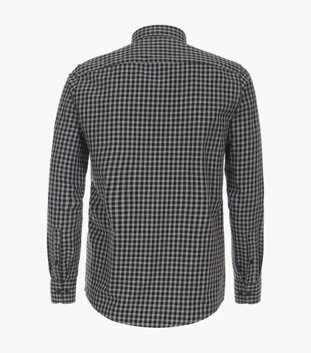 Casa Moda - Check Flannel Shirt , Grey Navy