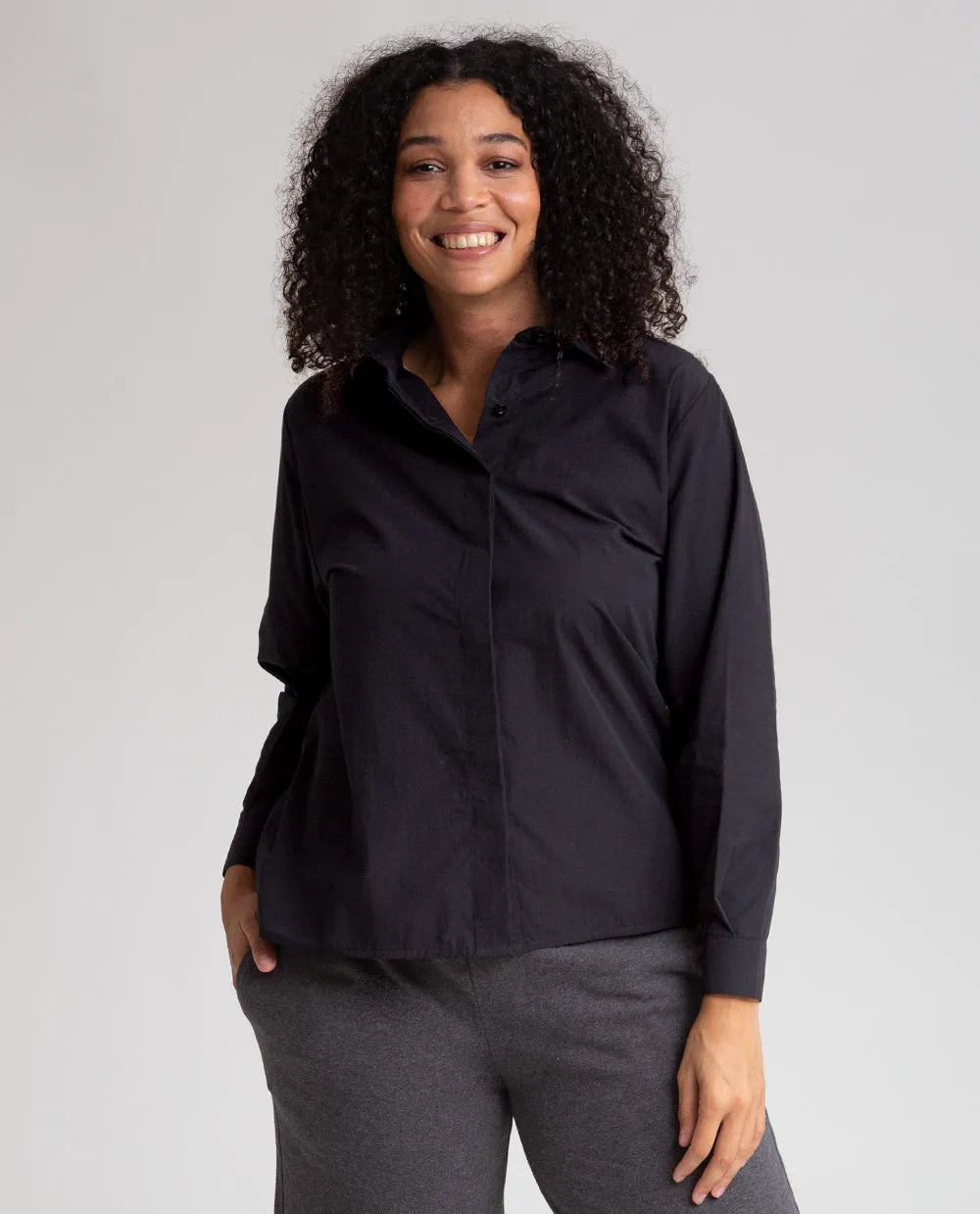 Celia-Jane Organic Cotton Shirt In Black