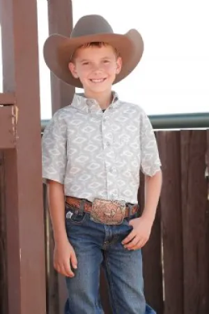 Cinch- Boys Match Dad Southwestern ArenaFlex Shirt | Mtw7140031