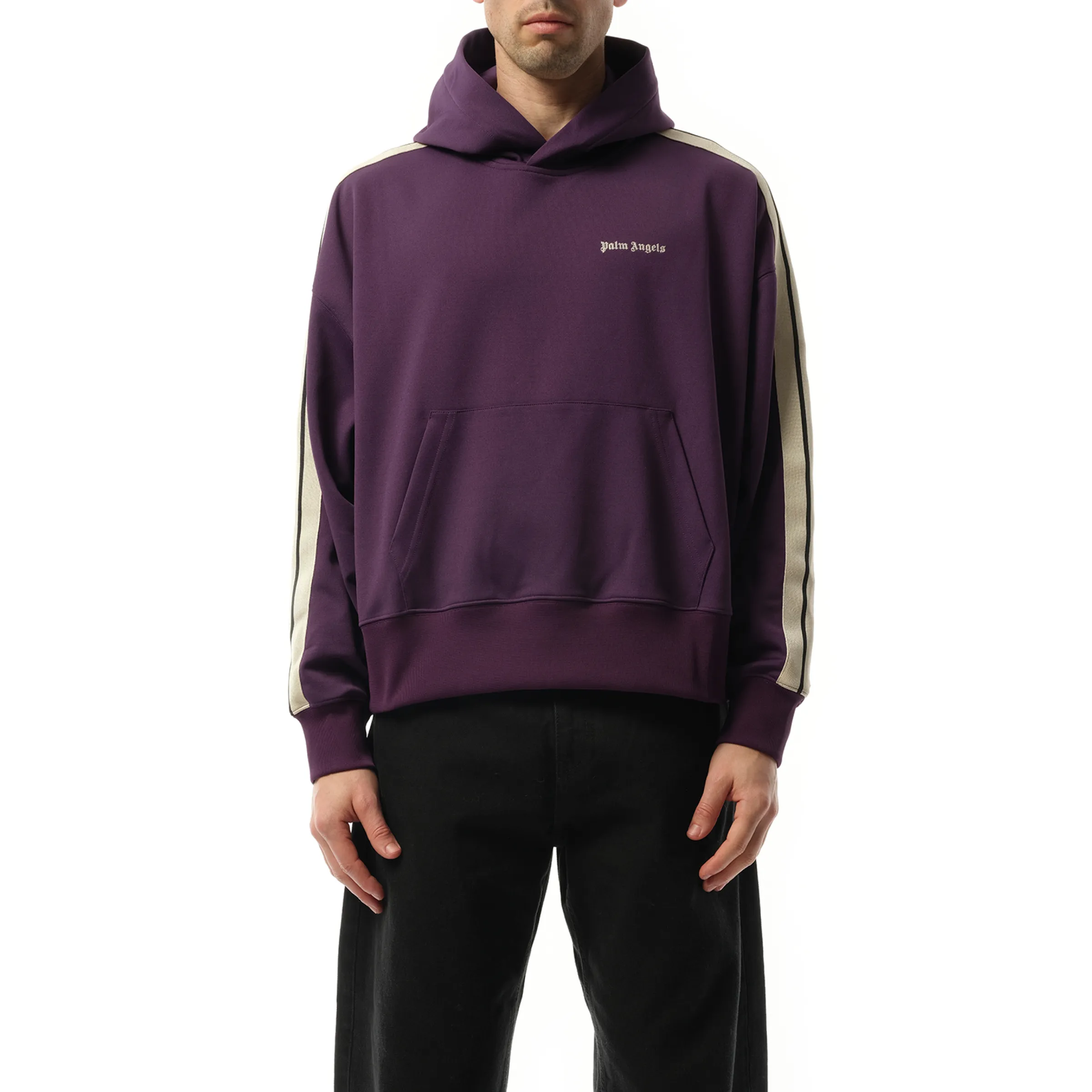 Classic Logo Track Hoodie in Dark Purple