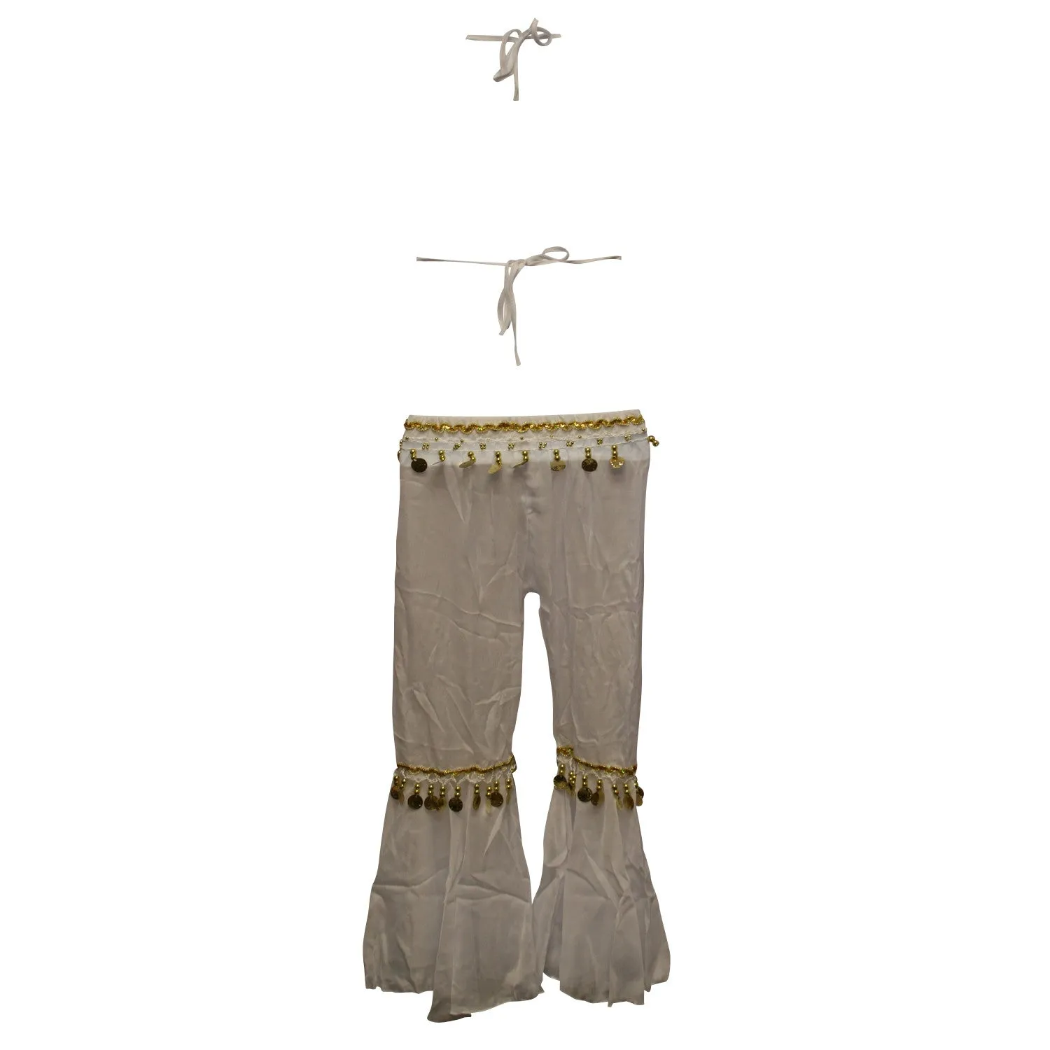 Copy of Kids Professional Belly Dance Genie Costume with Gold Sequin and Coins