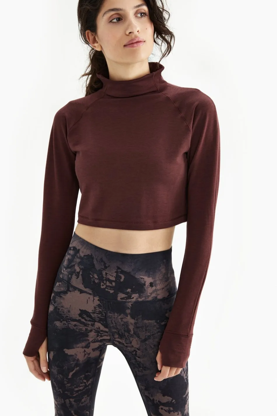 CRESCENT CROP LONG SLEEVE TOP