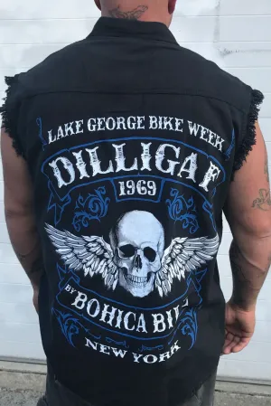 Dilligaf Bike Week Frayed Button Shirt