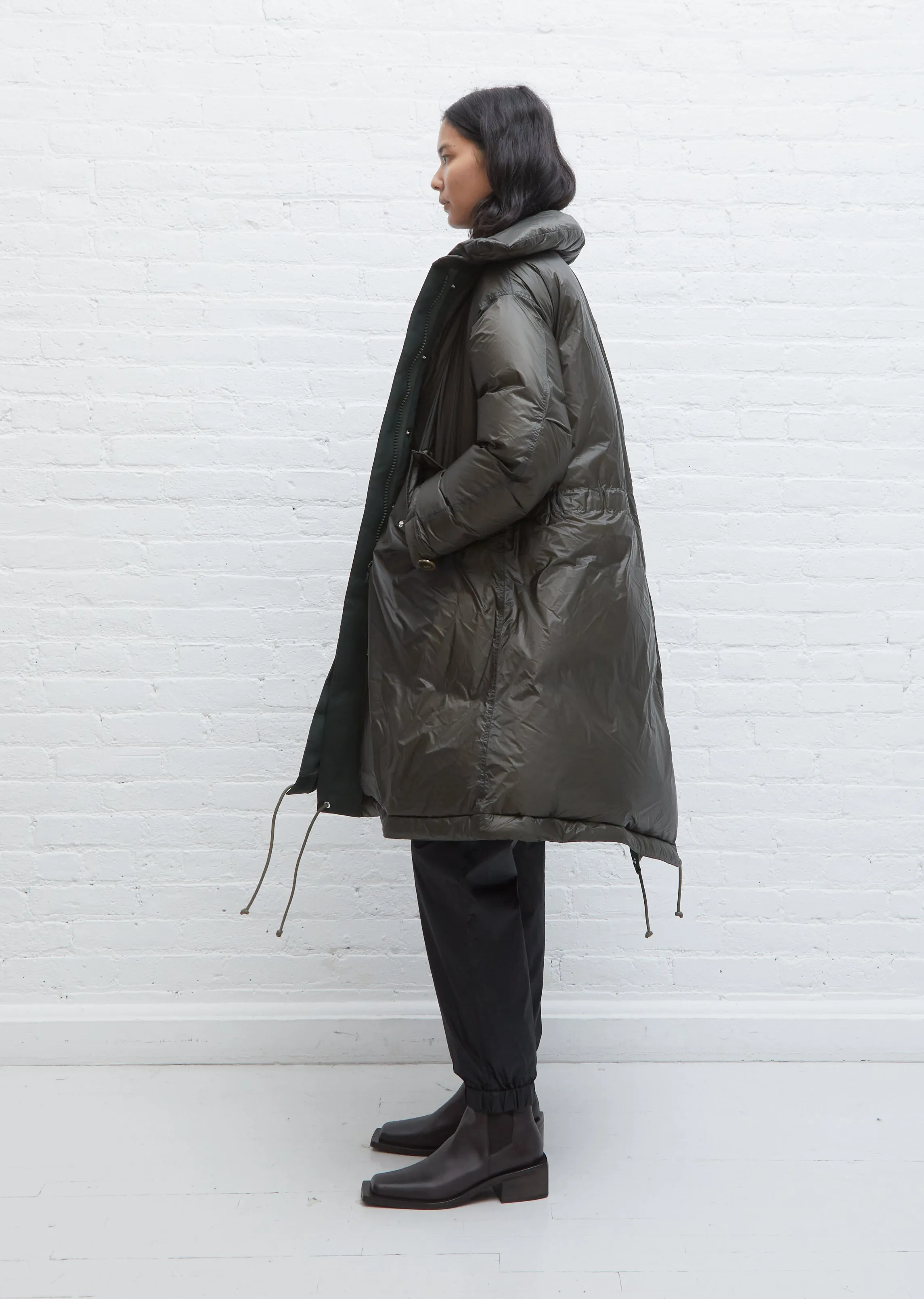 Down Coat — Khaki