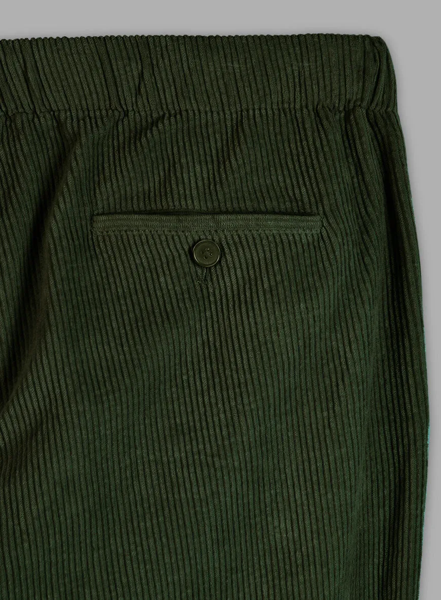 Easy Pants Olive Green Corduroy