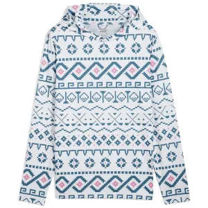 Fair Isle Hoodie White Glow/Blue Horizon - AW24