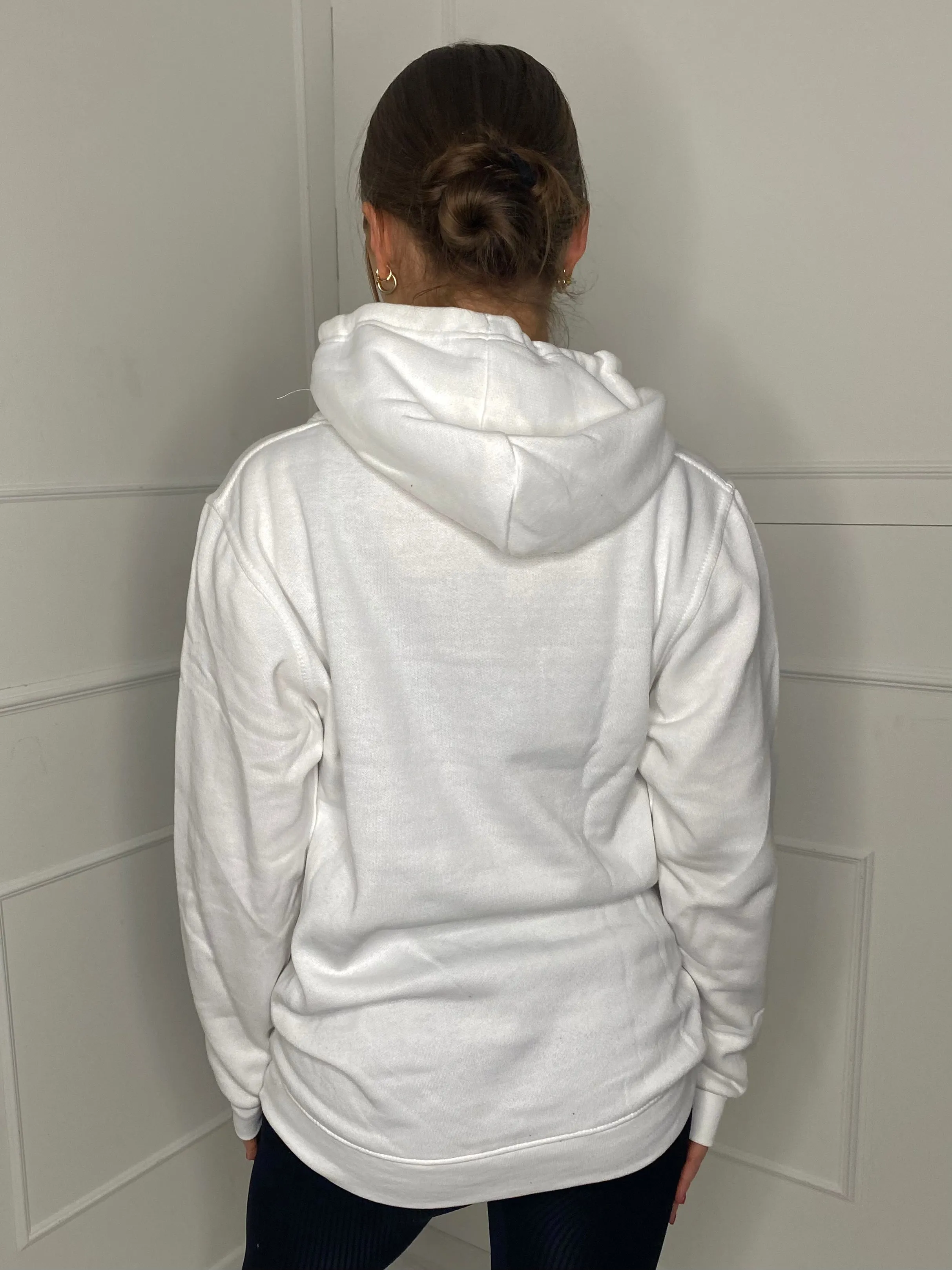 Fearless Statue Print  Hoodie - White