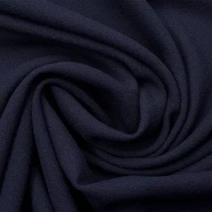 French Navy Single Wool Crêpe