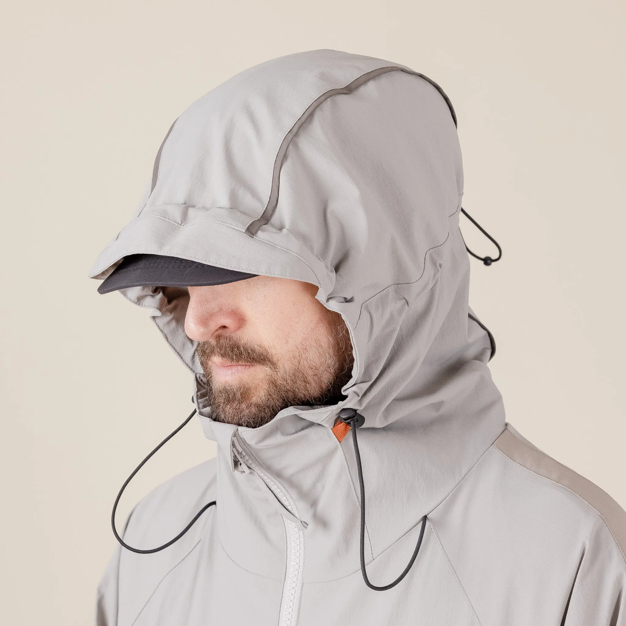 GOOPiMADE X TTOO - “Gof-A3”  Tech-Meander Pullover Jacket - Light Grey