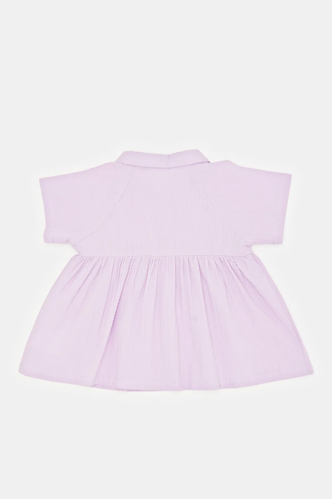 Infant Girls Lilac Jacquard Blouse