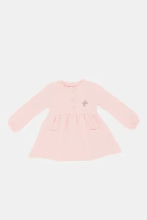 Infant Girls Pink Quilted Dress