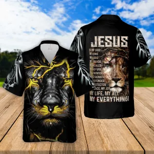 Jesus Is My God My Everything Hawaiian Shirts - Religious Hawaiian Shirts - Hawaiian Christian For Men Women