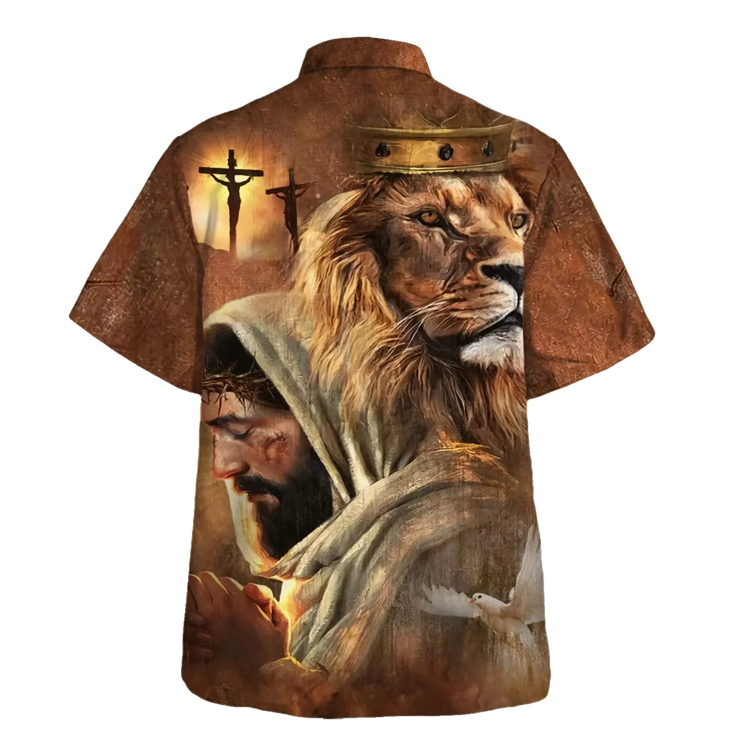 Jesus Lion Of Judah Hawaiian Shirts For Men - Christian Hawaiian Shirt - Hawaiian Summer Shirts