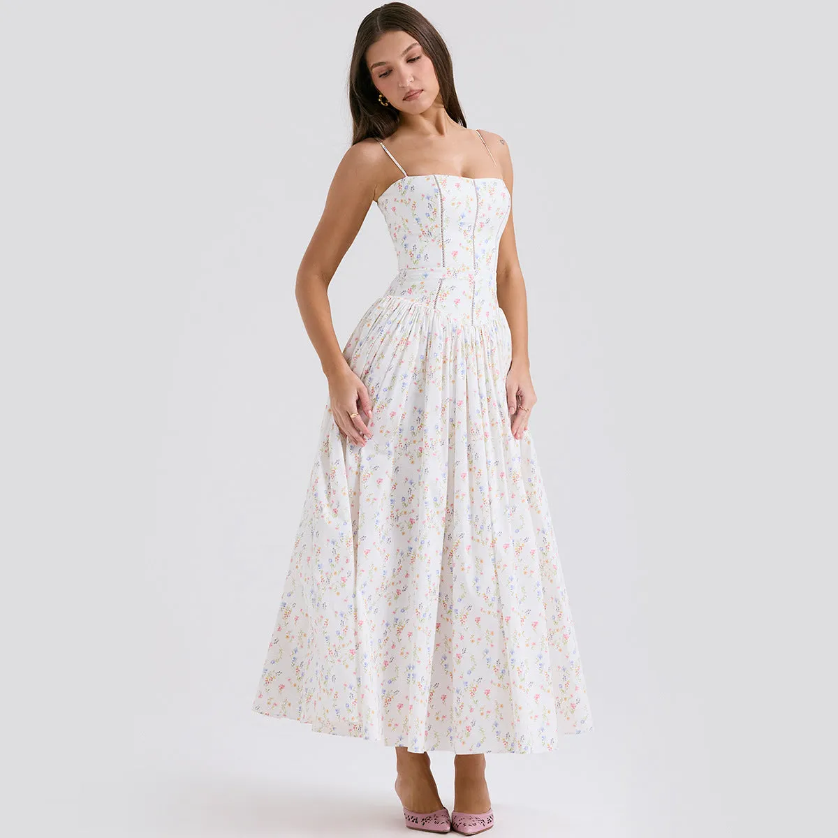 Lina Floral Midi Dress