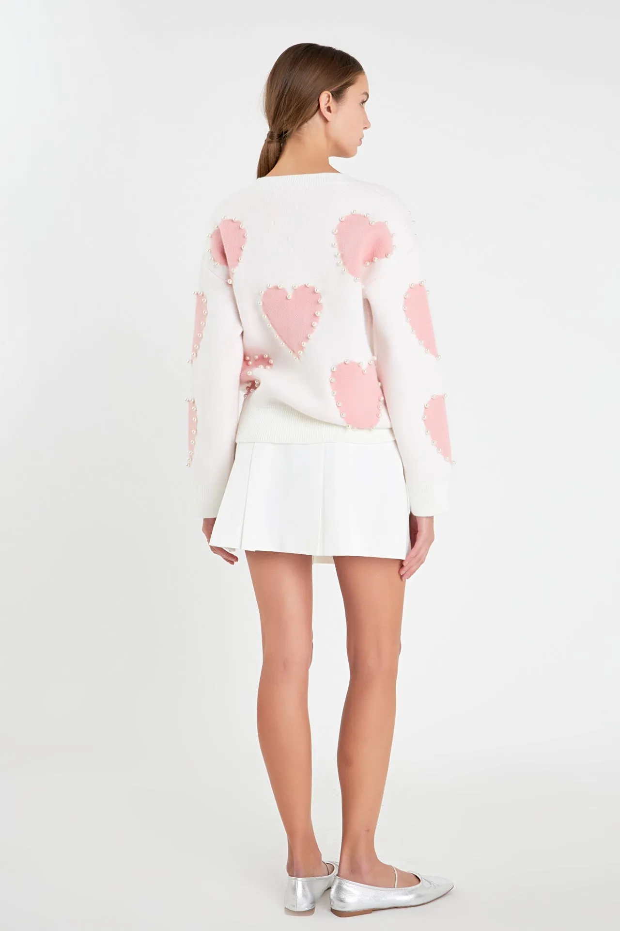 Long-Sleeve Heart Sweater