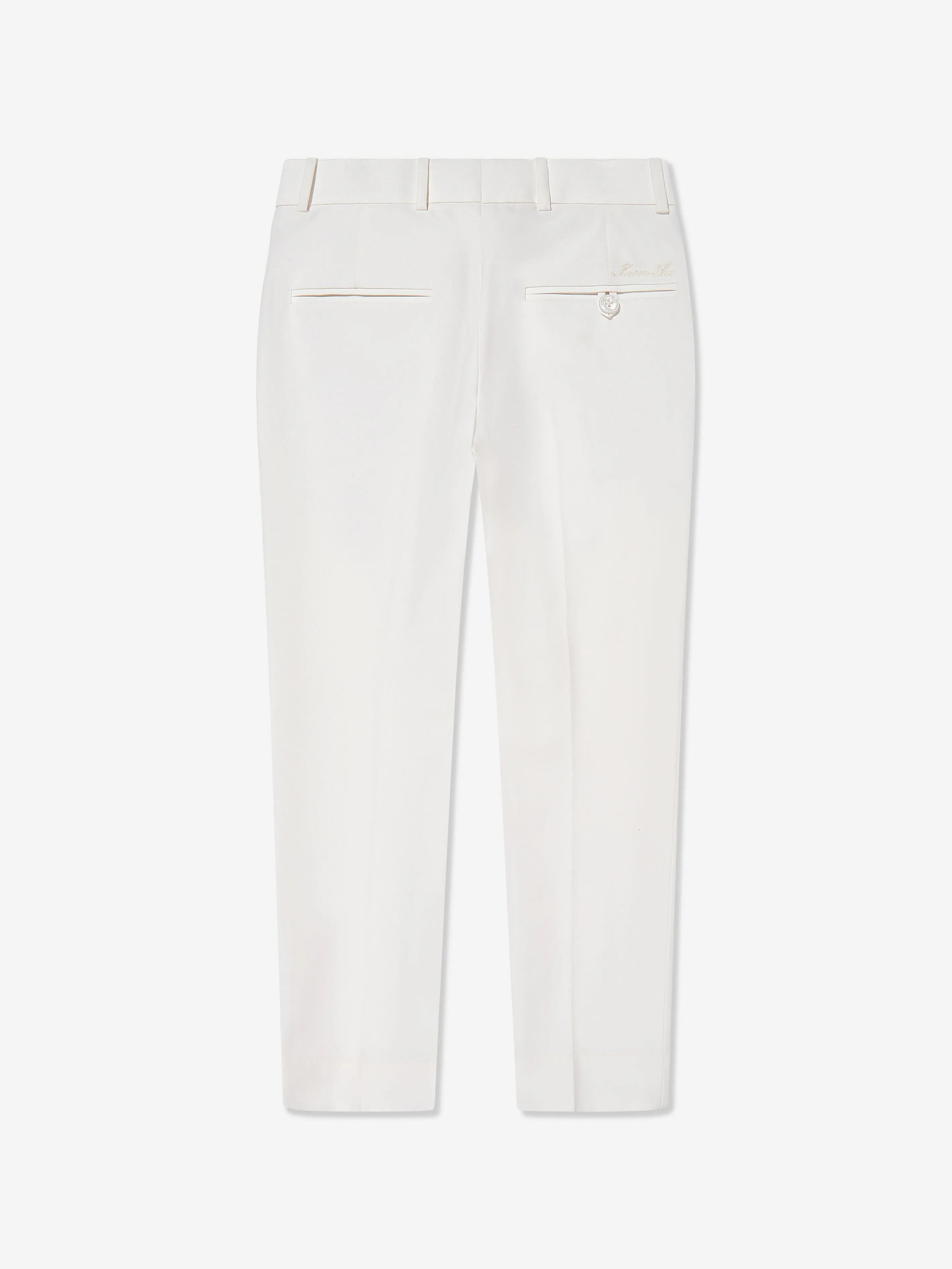 Maison Ava Boys Wool Blend Noel Trousers in Ivory