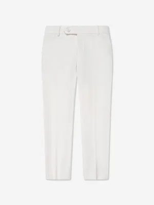 Maison Ava Boys Wool Blend Noel Trousers in Ivory