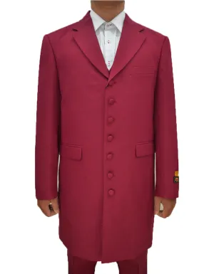 Mens Classic Vested Zoot Suit in Burgundy