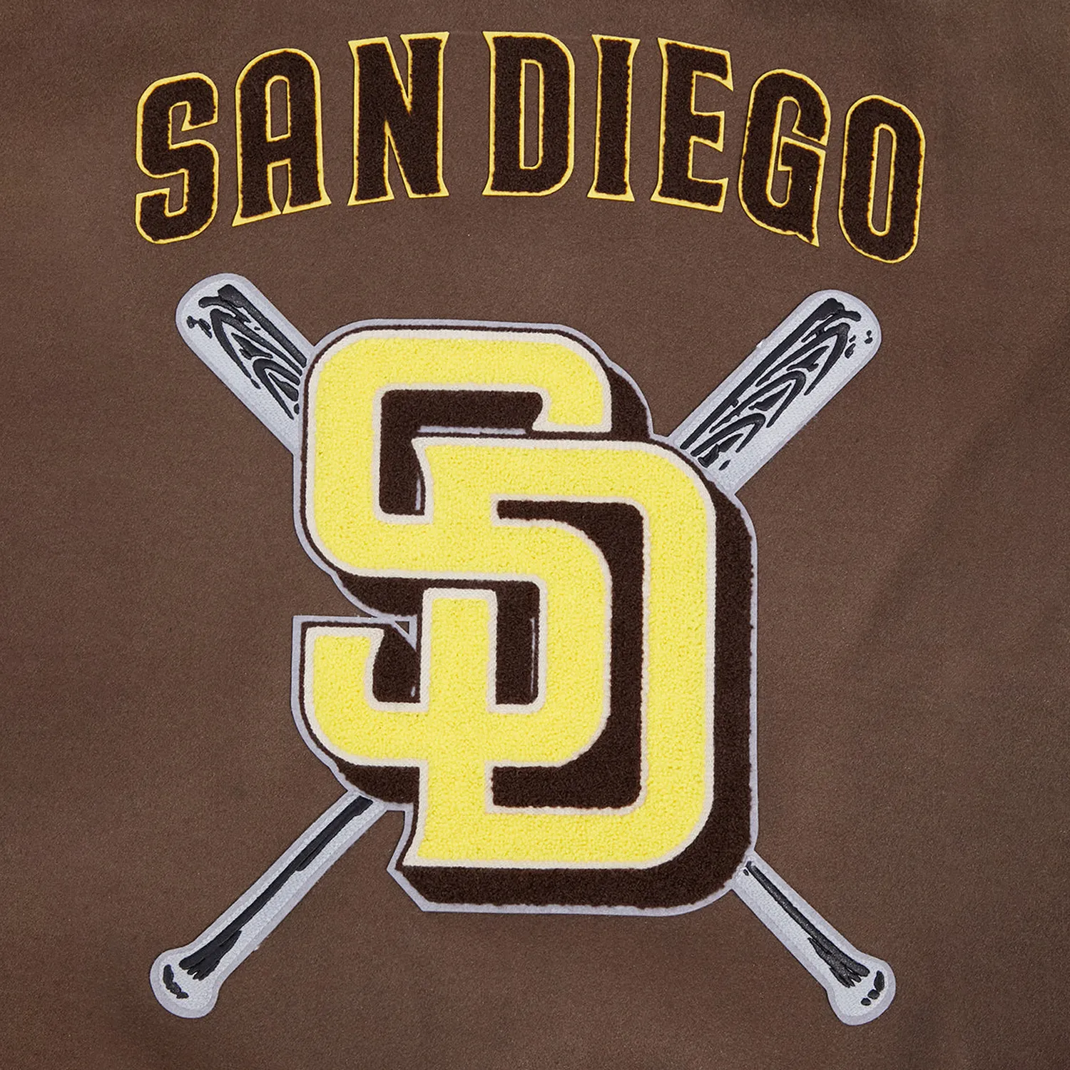 Men's San Diego Padres MLB Mashup Rib Wool Varsity Jacket