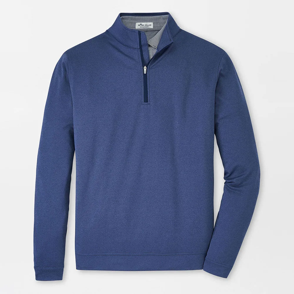 Peter Millar Perth Mélange Performance 1/4 Sweater - Navy*