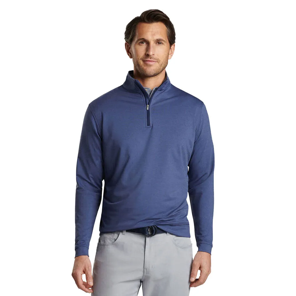 Peter Millar Perth Mélange Performance 1/4 Sweater - Navy*