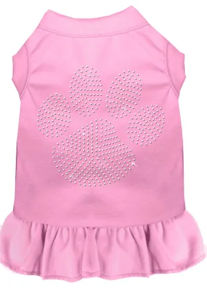 Rhinestone Clear Paw Dress Light Pink 4x (22)