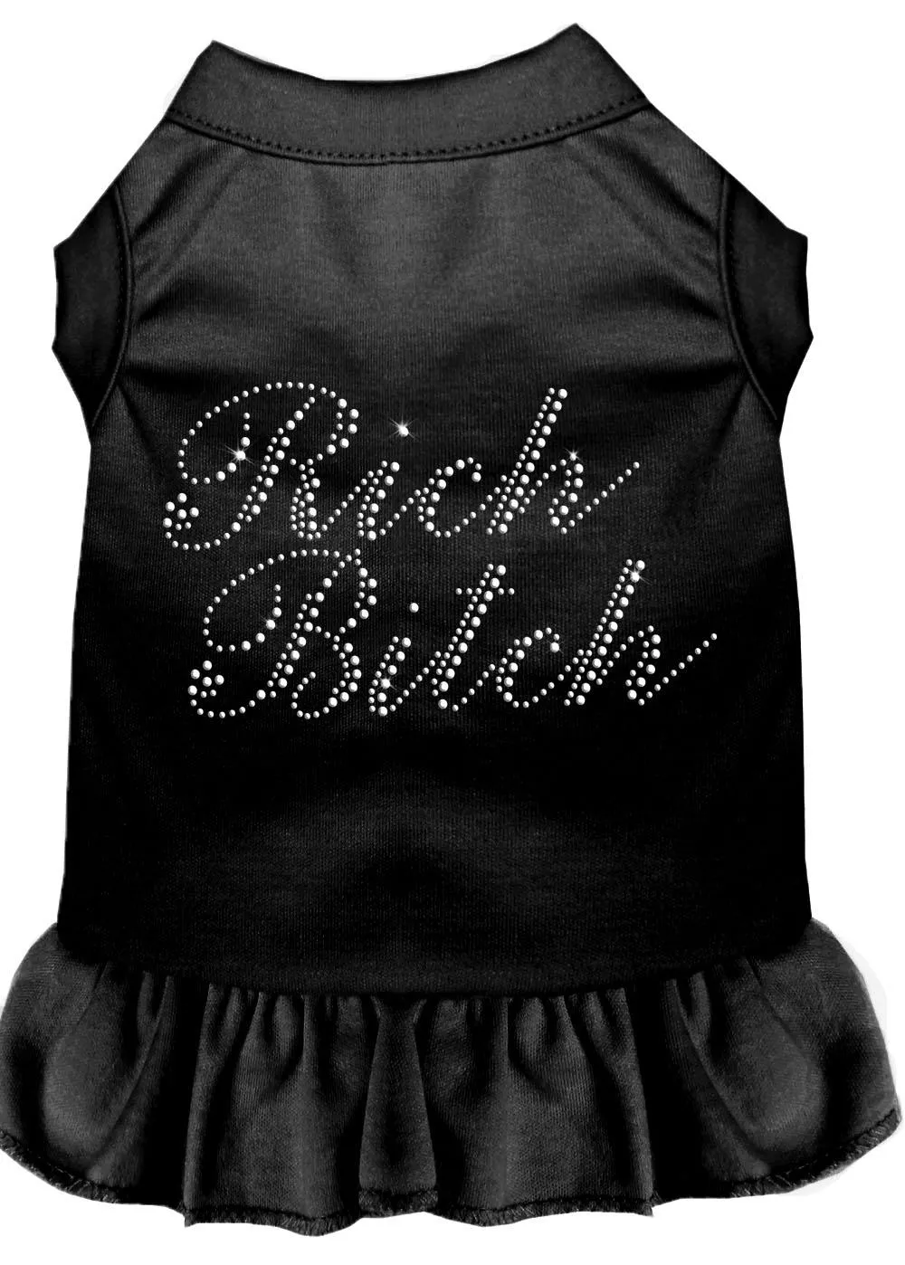 Rhinestone Rich Bitch Dress Black 4x (22)