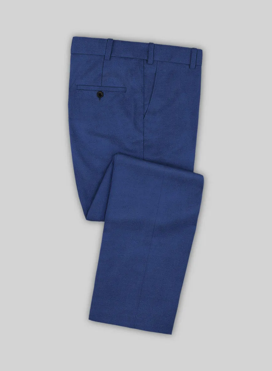 Scabal Londoner Cobalt Blue Wool Pants