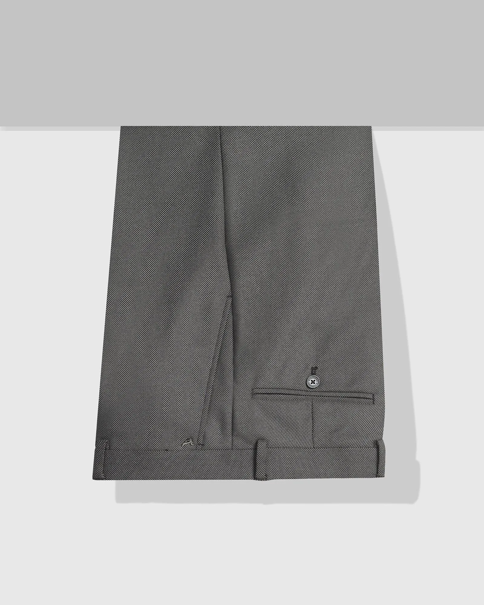 Slim Comfort B-95 Formal Charcoal Textured Trouser - Turismo