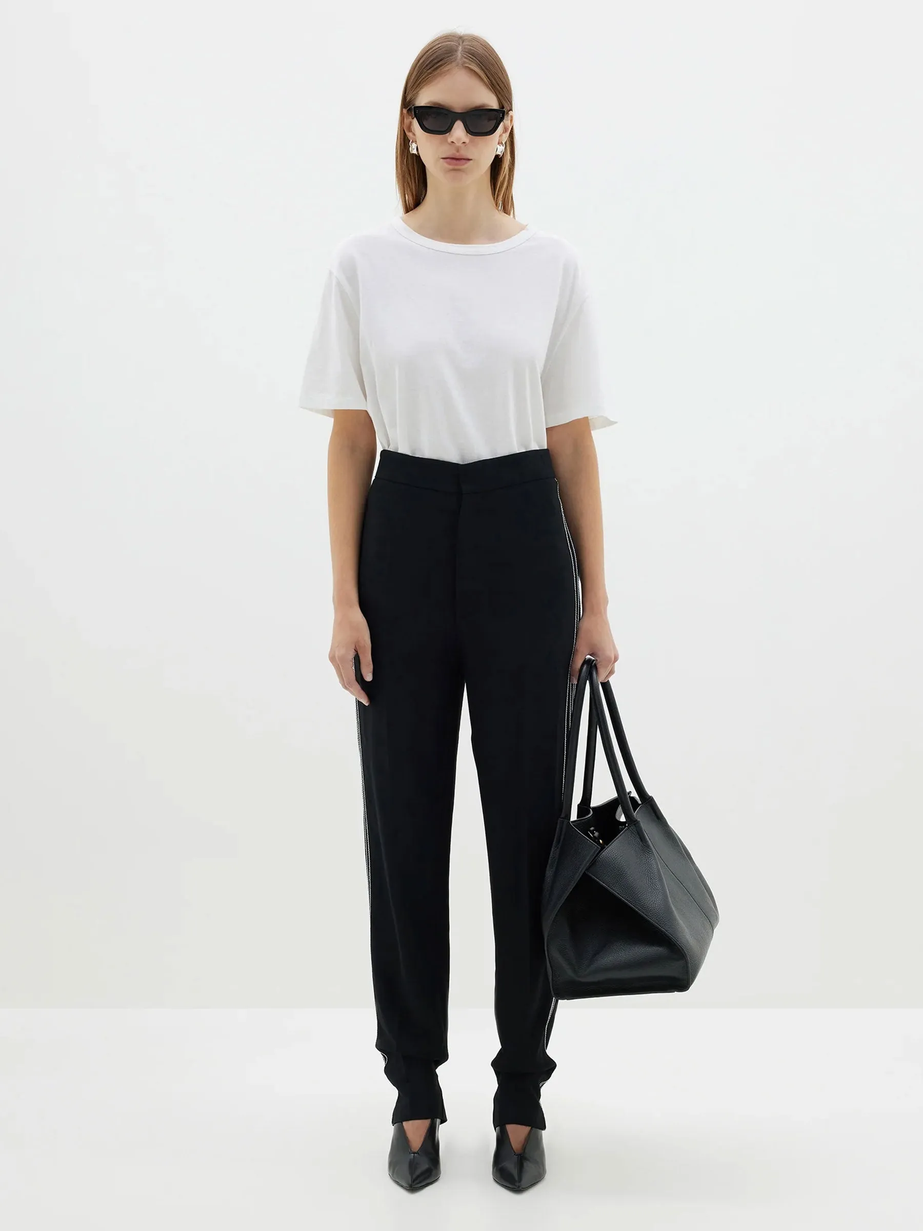 stitch detail tailored pant