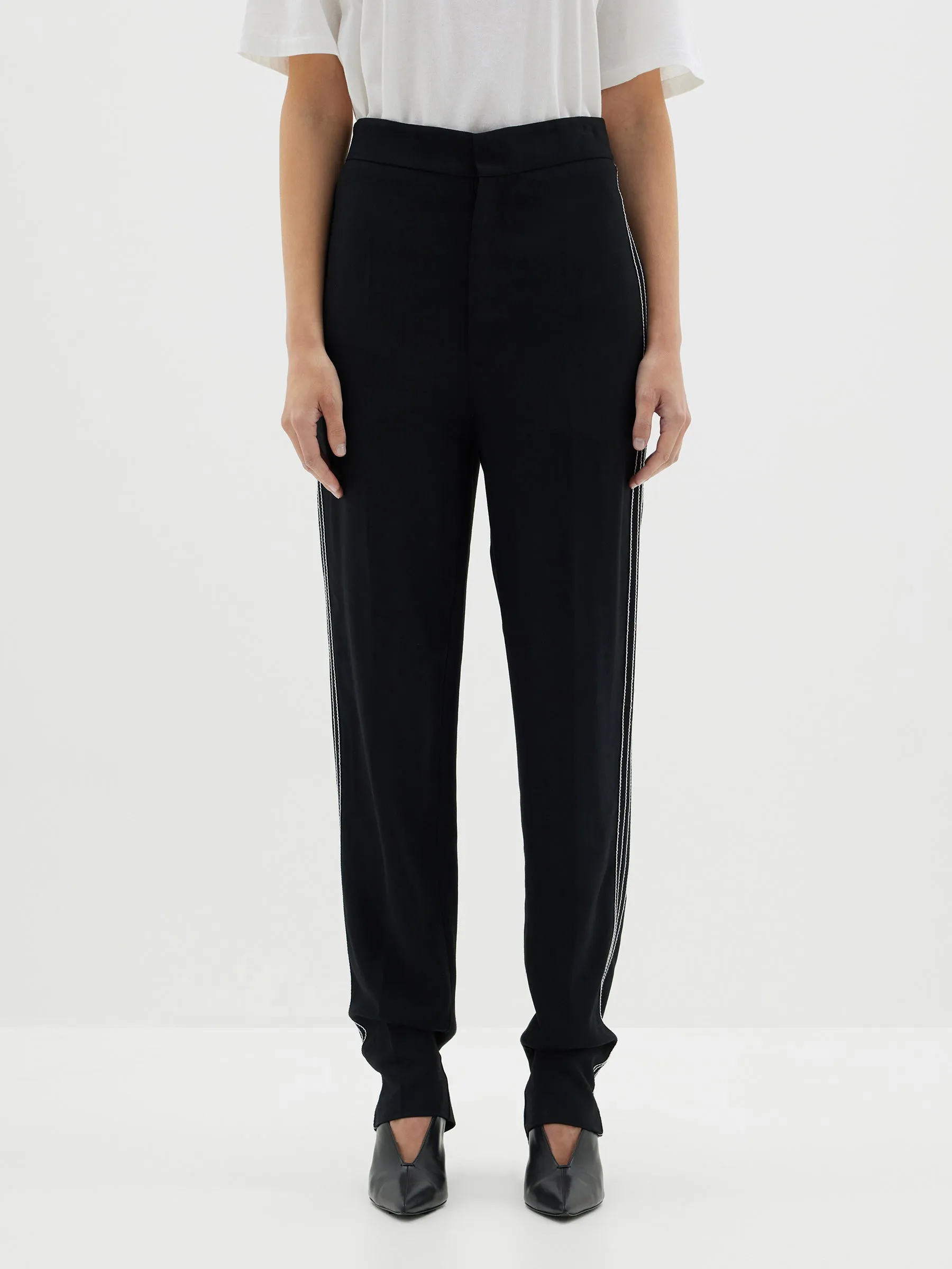 stitch detail tailored pant