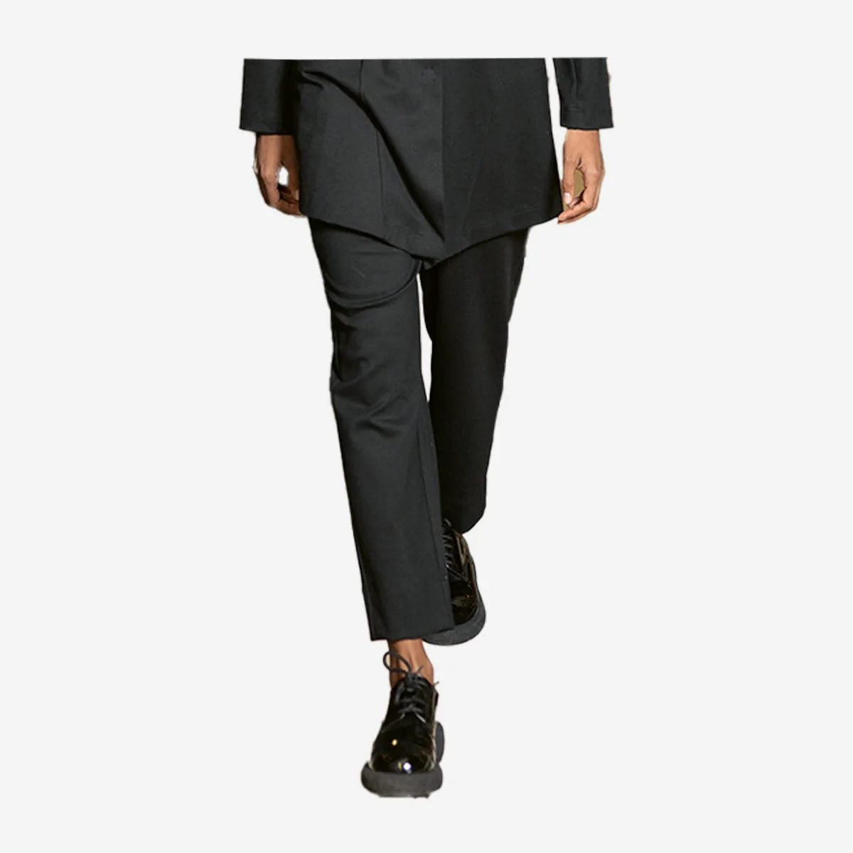 STRETCHY WAISTBAND  BLACK TROUSER