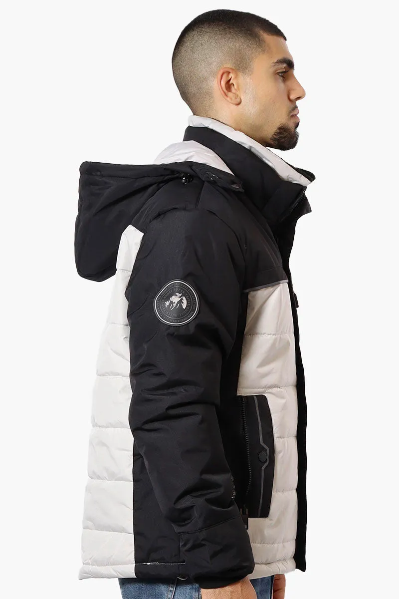 Super Triple Goose Contrast Detail Bubble Bomber Jacket - Stone