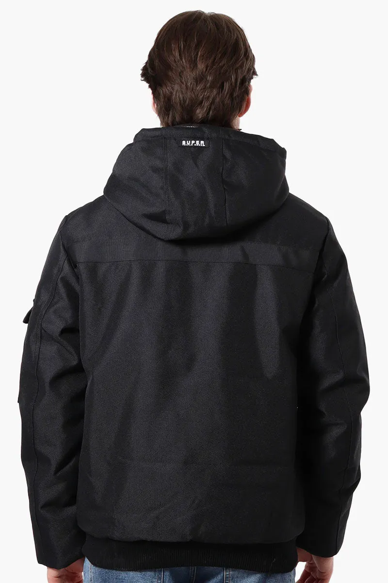 Super Triple Goose Heat Retention Lining Bomber Jacket - Black