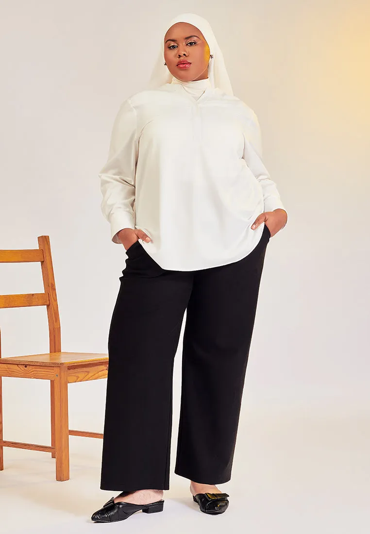 Tavie SMART Wide Leg Work Pants - White