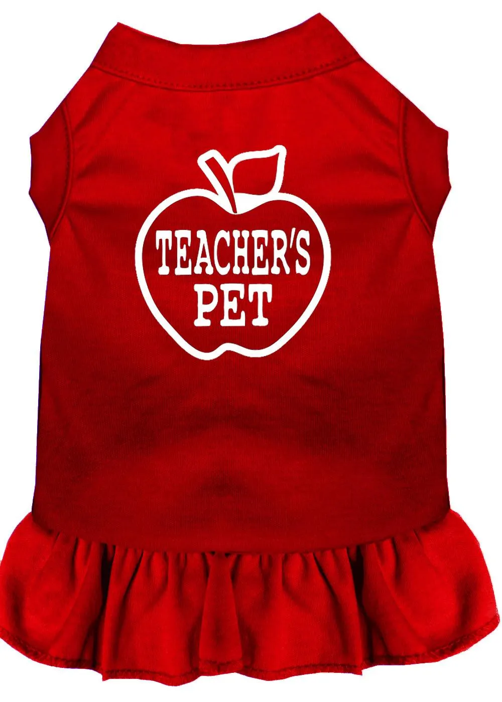 Teachers Pet Screen Print Dress Red Xs (8)