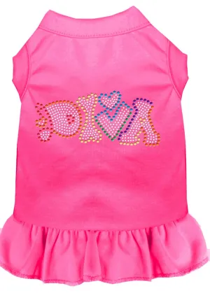 Technicolor Diva Rhinestone Pet Dress Bright Pink Sm (10)